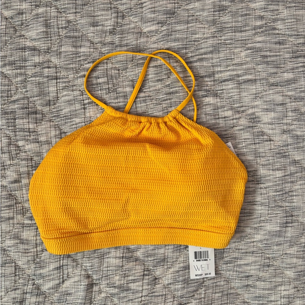 WET Sutton Bikini Top In Saffron Sz Large | Wet Bikini Top | Bohemian Beachwear- - Picture 4 of 6